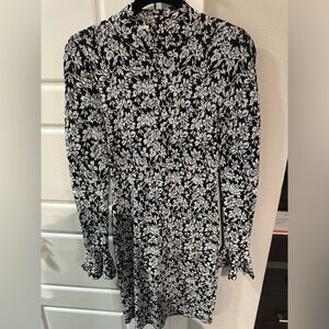 Michael Kors floral black and white dress size small